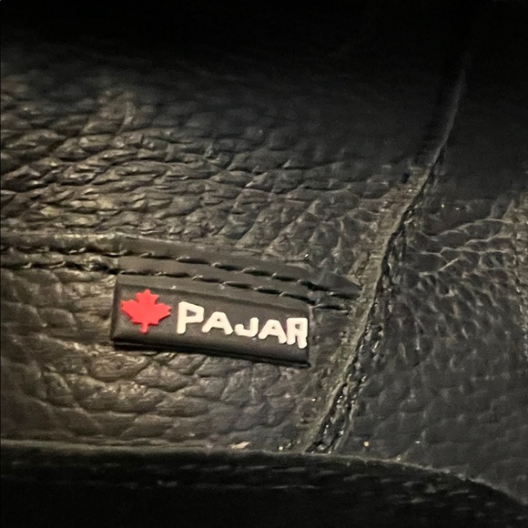 PAJAR LEATHER WATERPROOF FAUX FUR TRIM SNEAKER BOOTS SIZE 10-10.5 BLACK - Picture 13 of 16